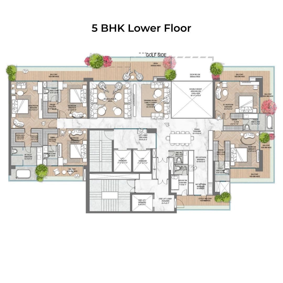 5 BHK floor plan
